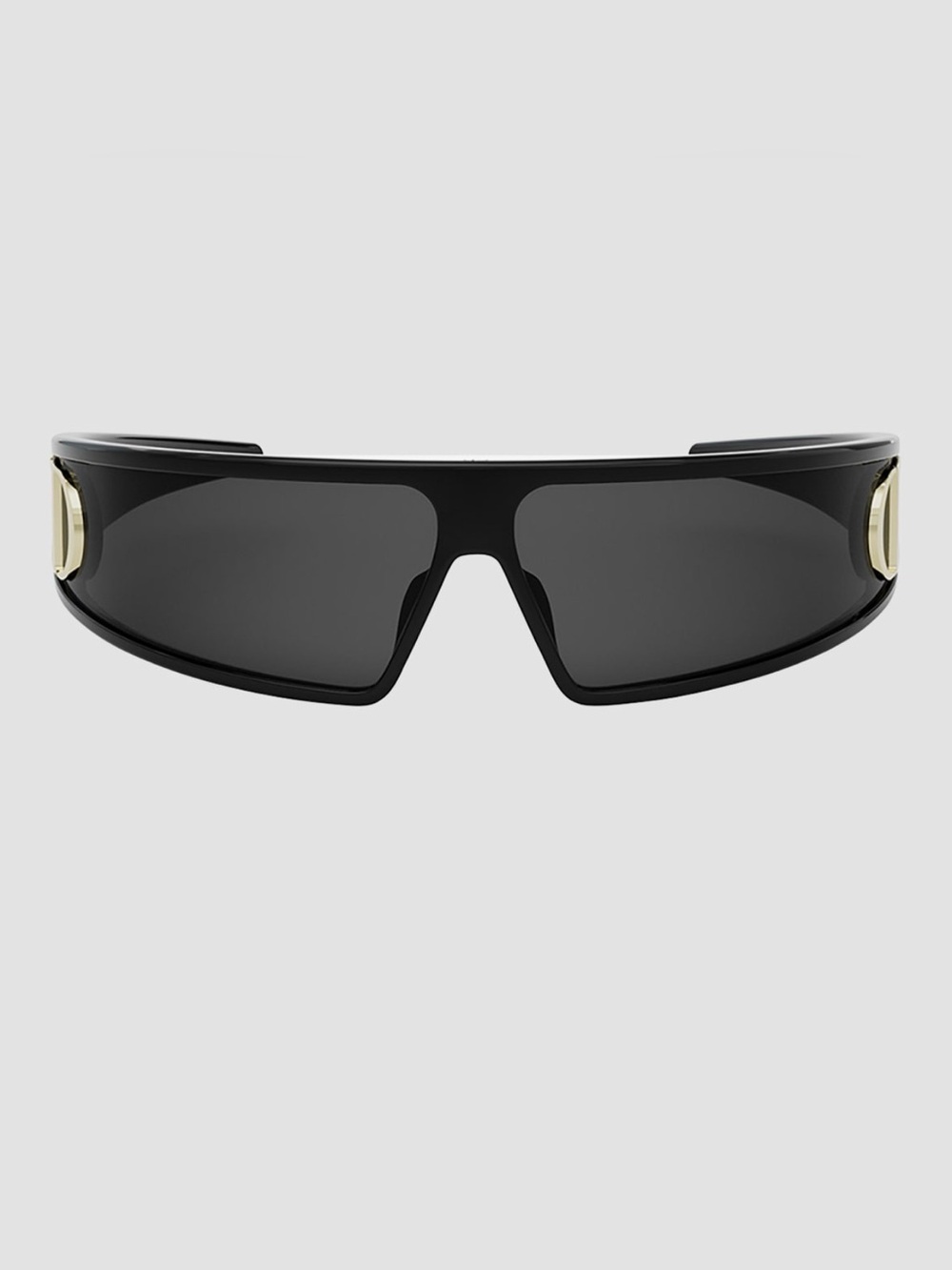 Black Cannage Acetate wrap sunglasses M1U New Black Gold Logo, Box and Case